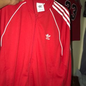 Red adidas jacket